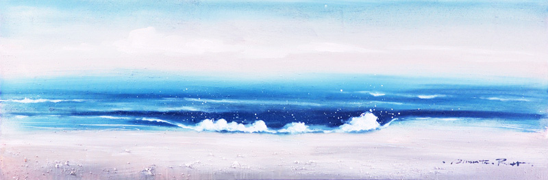 PXYW545 Wall décor art oil on canvas seascape blue white tones